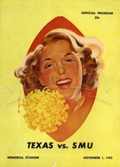 1952 SMU vs Texas in Austin Program Cover