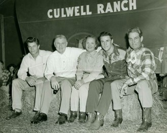 Culwell Ranch L-R Kyle Matty, Mrs. Culwell, Doak, Cully Culwell